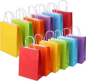 <span class=keywords><strong>Sac</strong></span> cadeau en papier Kraft blanc brun avec poignées, impression personnalisée, Logo, Restaurant, aliments à emporter, emballage à emporter - Product Image 4