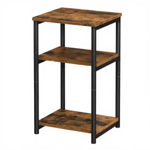 Tavolino da Caffè Multifunzionale a 3 Ripiani, Design <span class=keywords><strong>Industriale</strong></span> in Finto Legno e Metallo, Smontabile, Design Moderno per <span class=keywords><strong>Arredamento</strong></span> <span class=keywords><strong>Soggiorno</strong></span> - Product Image 5