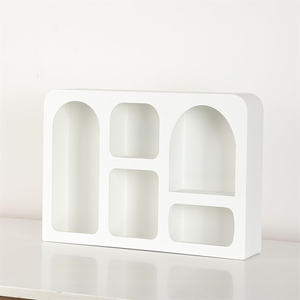 Étagère <span class=keywords><strong>murale</strong></span> flottante <span class=keywords><strong>blanche</strong></span> de style moderne pour la décoration de salon de meubles de maison avec rangement - Product Image 5