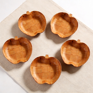 Bols de service en bois massif écologiques faits à la main Vaisselle réutilisable Option de logo personnalisé pour le camping Restaurants Hôtels Durable - Product Image 1