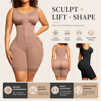 Langqin Body sculptant intégral respirant pour femme, effet ventre plat, post-partum, gaine amincissante taille haute