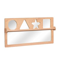 Miroir de sécurité pour bébé avec barre de traction, ensemble d'exploration précoce pour nourrissons, mobilier Montessori pour la crèche