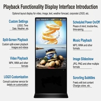 Напольный рекламный киоск с LED-экраном и LCD-монитором, панель для цифровой рекламы, Android OS, емкостный сенсорный экран