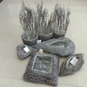 Panier en rotin de jardin à fleurs 1 pièce, <span class=keywords><strong>pour</strong></span> pots de fleurs, de forme croisée - Product Image 6