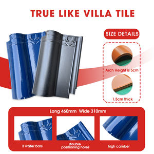 Azulejos esmaltados impermeables y resistentes al desgaste cuadrados de cerámica modernos personalizados para techos de villas, fábrica al por mayor - Product Image 2