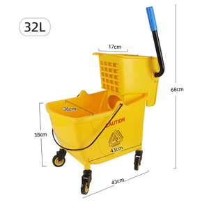 Carrito de Limpieza <span class=keywords><strong>MSJ</strong></span> 20/24/32L, Resistente, Ecológico, Ligero, de Plástico, con Escurridor y Diseño Drenable, Logotipo Personalizado - Product Image 5