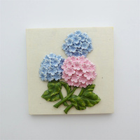 Kit DIY de Décoration Murale Européenne : Peinture en Relief Créative en Gypse 3D, Motif Tournesol, Base Blanche Faite à la Main