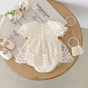 ชุดหมีสำหรับเด็กทารก2025สไตล์ใหม่ชุดหมีสำหรับเด็กแรกเกิดชุดจั๊มสูทเจ้าหญิงสำหรับฤดูร้อนชุดบอดี้สูทผ้าฝ้ายถักสำหรับเด็กผู้หญิง - Product Image 4