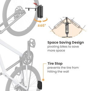 LBM10-01S <span class=keywords><strong>Portabici</strong></span> Verticale <span class=keywords><strong>da</strong></span> Parete, Supporto Salvaspazio per Biciclette <span class=keywords><strong>da</strong></span> Garage, Stand Appendibici per Interni, Confezione <span class=keywords><strong>da</strong></span> 2 - Product Image 3