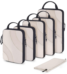 Bolsa de cubos de embalaje de compresión para viajes 6 juegos de cubos de embalaje de viaje Organizadores de embalaje ligeros - Product Image 1