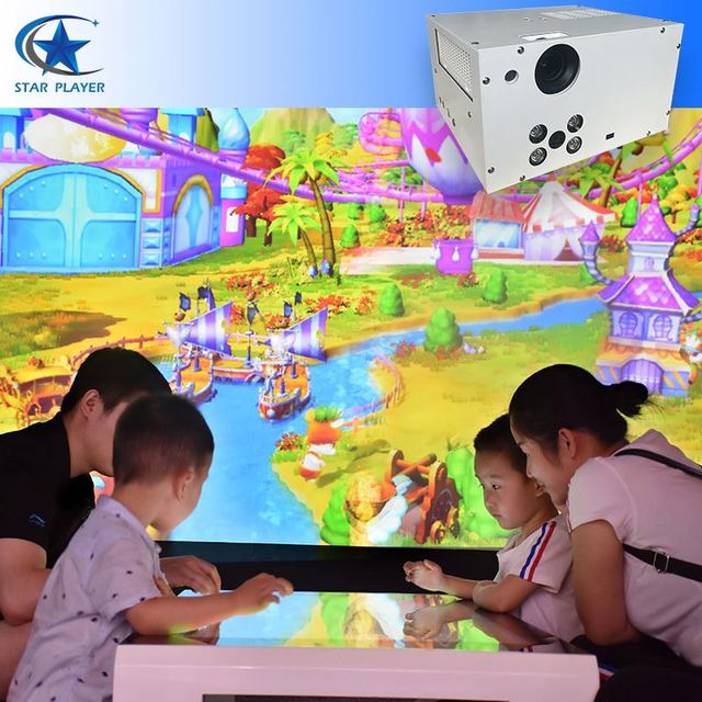 Star Player Education Interactive LCD Game Slide Projector 3+ Interactive Effect Remote Control 1024x768 Resolution Pole Mounted