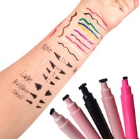 Vente en gros de timbres eye-liner Cat Eye Makeup cruelty free pen Sexy Double-end vegan Winged Waterproof Liquid Organic Stamp Eye-liner