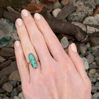 Bagues ovales en turquoise de style bohème, bijoux western pour homme et femme, bagues ovales en turquoise, taille 5 à 13
