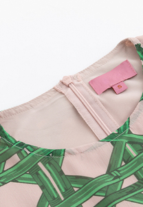 Eleganti Abiti Lunghi da <span class=keywords><strong>Donna</strong></span> con Stampa Geometrica <span class=keywords><strong>Verde</strong></span> Plissettati Produttore di <span class=keywords><strong>Abbigliamento</strong></span> con 15 Anni di Esperienza - Product Image 6
