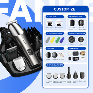 Bộ cắt tóc không dây điện, công suất cao, tiếng ồn thấp, sạc lại được, chất liệu kim loại, trực tiếp từ nhà máy, dành cho tiệm cắt tóc - Product Image 2