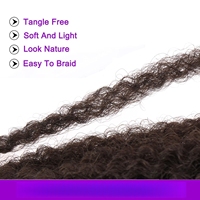 Extensions de Cheveux Synthétiques Afro Crépus Bouclés 100g 18 Pouces Faux Locs Crochet Marley Cheveux Tressés Cheveux Synthétiques Marley