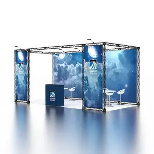 Özel tasarım katlanabilir reklam fuarı Expo hızlı montaj taşınabilir alüminyum ekran standı 10x20 kafes fuar standında