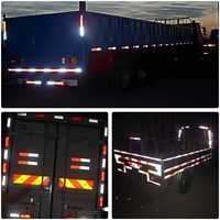 Etiqueta Reflectante Adhesiva de Seguridad para Vehículos Rojos Personalizada, Cinta Reflectante de PVC con Puntos de Seguridad Saso 2913 para Camiones