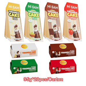 Boîte de gâteaux triangulaires quatre saveurs (Fromage, <span class=keywords><strong>Matcha</strong></span>, Chocolat, Fraise) Hi SAM, 95g, fraîcheur garantie, haute qualité, vente flash - Product Image 1