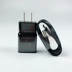 2 In 1 UNS Schnelle Lade Stecker mit Typ C Kabel Reise Adapter Für Samsung S8 S9 Note8 USB Wand ladegerät