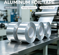 Ruban adhésif conducteur en aluminium + maille de fibre de verre, simple face, résistant à la chaleur, pour blindage EMI des câblages électroniques