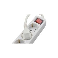 Prise UE 4 prises 16A 250V parasurtenseur 1.5m câble en cuivre interrupteur de sécurité bureau maison prise d'extension