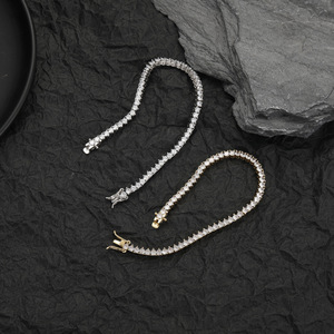 Cadena de tenis de tres garras 3.0, Pulsera de tenis redonda de cobre con circonitas estilo Hip Hop para hombre, Collar de moda Tanjing Lijing - Product Image 3