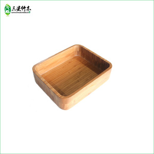 Bamboo <b>Square</b> Salad Bowl, Fruit Bowl, Nut and Snack Bowl, Japanese Style Bamboo Bowl and Side Dish Bowl Three-Piece <b>Set</b> - - Product Image 4