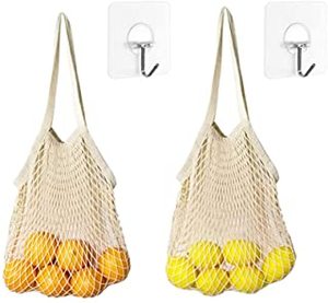 Sac de courses en filet de coton écologique, vente chaude 2022, sac à provisions en filet pour fruits et légumes - Product Image 4