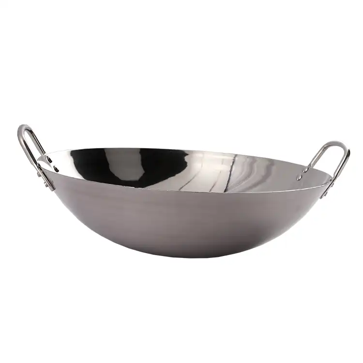 Large Commercial Wok Double Ear Wok Binaural Wok With Outdoor Mobile Kitchen Use