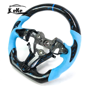 Volante de fibra de carbono forjado azul exclusivo para Hyundai Elantra N CN7 | Reemplazo de actualización OEM de ajuste directo con agarre deportivo - Product Image 3