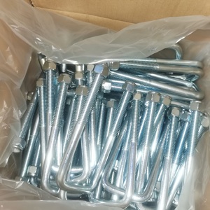 Clamps Carbon Steel B7 Din 3570 Price Hardened Pipe Clamp Factory U Bolt <strong>Ubolt</strong> Astm A193 B16 With Rubber Nuts Washers Plate - Product Image 2