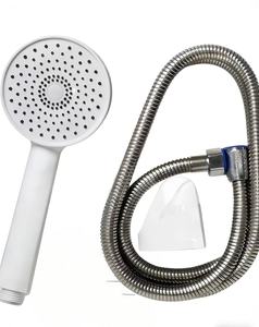 Kit de Ducha de Mano con Rociador de Lluvia a Presión para Montar en la Pared del Baño, con Manguera de Plástico ABS y Acabado Cromado - Product Image 1