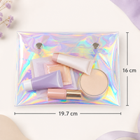 Pochette Cosmétique Transparente Laser pour Femme, Organisateur de Maquillage et Crayons DIY, Trousse de Toilette de Voyage, Mignonne Pochette de Rangement