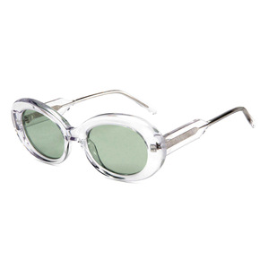 Lunettes de soleil ovales à monture intégrale noire, protection UV400, style unisexe pour adultes - Product Image 5