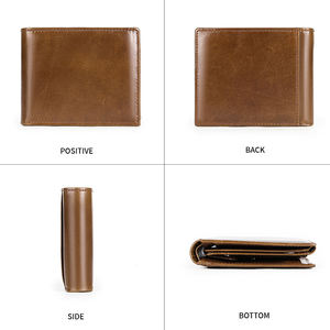 Men's Genuine Leather Vintage Style <b>Wallet</b> Cartera Para Hombre with RFID Anti-theft <b>Card</b> Holder and Coin Purse - Product Image 5