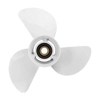 15HP RH 9x9 | 48-828156A12 Bateau Moteur En Aluminium Hélice 13-1/4x17-K pour Yamaha 60HP