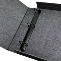 Dossier en tissu de luxe Manu tableau noir avec chargeur classeur noir effet métallique logo design boîte-cadeau album livre pour Manu