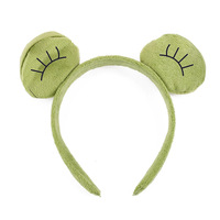 Masque pour les yeux mignon de dessin animé avec grenouille triste et fille, drôle, pour compresse chaude et froide, sac de glace spécial pour le sommeil, toutes saisons