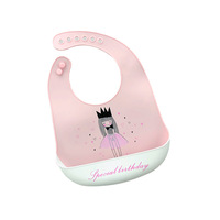 Bavoirs en silicone pour bébé fille et garçon avec poche récupératrice de nourriture, bavoirs robustes pour l'alimentation, essentiels pour bébé, sans BPA, compatibles lave-vaisselle