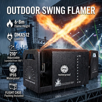 Machine à jet de feu à tête mobile, étanche pour extérieur, flammeur rotatif DMX pour scène, DJ, concerts, festivals, événements, fourniture d'usine