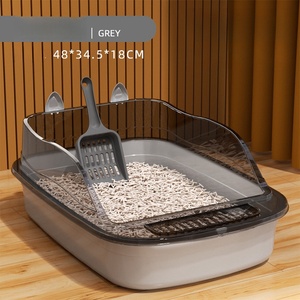 <span class=keywords><strong>Caja</strong></span> de Arena para Gatos de Plástico de Gran Espacio, Fabricada en Fábrica al por Mayor, con Pala para Arena - Product Image 6