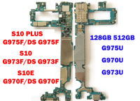 Placa Base Original Desbloqueada para Samsung Galaxy G973F G973U S10 Plus G975F G975FD G975U S10E G970F G970U 128gb