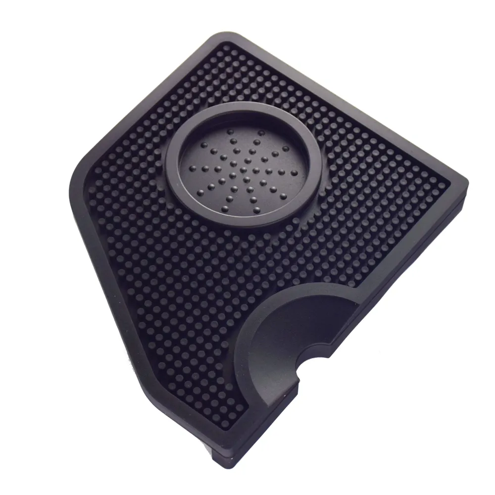 EM011 Kitchen Accessories Food Grade Black Anti-Slip Brista Tool Tamping Pad/ Espresso Silicone Coffee Tamper Mat