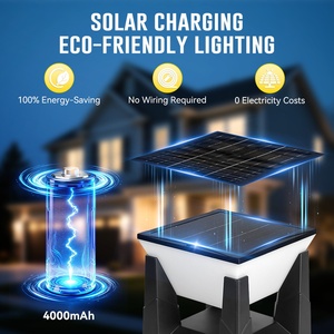 Lámpara Solar para Poste, IP65 Impermeable, para Jardín, <span class=keywords><strong>Pilar</strong></span>, Valla, Puerta, Columna, 15cm 20cm, Alto Brillo - Product Image 2