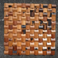 Panneau mural en bois pour panneau flexible non fini Panneau mural en bois de pin, de cèdre et d'arts Façade en noyer