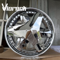 Rueda Forjada Personalizada de 3 Radios Cromada de 19 20 21 22 Pulgadas 5x112 5x120 5x114.3 Compatible con Mercedes Benz BMW Audi Tesla Honda Toyota
