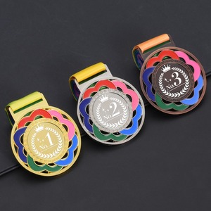 Medaglie premio personalizzabili da 65 mm con logo, nastro da collo, stile oro, argento, bronzo, per sport, accademie, qualsiasi competizione - Product Image 4