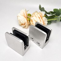 Penjepit Kaca Heavy Duty Stainless Steel Brushed Modern untuk Pemasangan Tiang, Balustrade, Dinding, Dek, Tangga, Braket, Pagar, Balkon, Mudah Dipasang