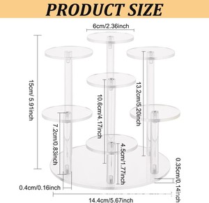 <span class=keywords><strong>Présentoir</strong></span> rond en acrylique <span class=keywords><strong>présentoir</strong></span> transparent rehausseur pour figurines d'<span class=keywords><strong>action</strong></span> <span class=keywords><strong>bijoux</strong></span> parfum objets de collection - Product Image 5
